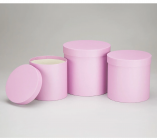 Набор коробок с крышкой 3 шт. Розово-сиреневый 836116 купить в Минске – цена оптом и в розницу, характеристики | floradecor.by - фото