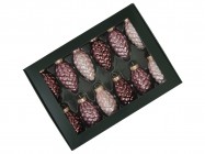 Шишки из стекла 6 см/12 шт 502222 купить в Минске – цена оптом и в розницу, характеристики | floradecor.by - фото