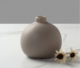 Ваза керамическая декоративная 2 * 10 * H10, 1 шт., св. бежевый 4630270/064721 купить в Минске – цена оптом и в розницу, характеристики | floradecor.by - фото