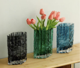 Ваза стеклянная D15 * H20,5 см, 1 шт., голубой 4630270/063960 купить в Минске – цена оптом и в розницу, характеристики | floradecor.by - фото