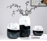 Ваза стеклянная D16 * H30 см, 1 шт., черный/белый 4630270/061751 купить в Минске – цена оптом и в розницу, характеристики | floradecor.by - фото