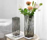 Ваза стеклянная D10* H30 см, 1 шт., серый 4630270/060440 купить в Минске – цена оптом и в розницу, характеристики | floradecor.by - фото