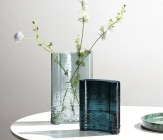 Ваза стеклянная D16 * H21 см, 1 шт., синий 4630270/041753 купить в Минске – цена оптом и в розницу, характеристики | floradecor.by - фото