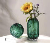 Ваза стеклянная D16 * H28 см, 1 шт., зеленый 4630270/038296 купить в Минске – цена оптом и в розницу, характеристики | floradecor.by - фото