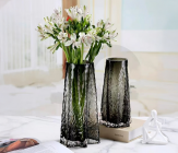 Ваза стеклянная D14,5 * H30 см, 1 шт., серый 4630270/038111 на фото слева купить в Минске – цена оптом и в розницу, характеристики | floradecor.by - фото