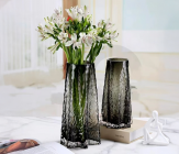 Ваза стеклянная D12,5 * H25 см, 1 шт., серый 4630270/038104 на фото справа купить в Минске – цена оптом и в розницу, характеристики | floradecor.by - фото