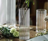 Ваза стеклянная  10*10*30 см,  1 шт. прозрачный 4630270/027962 купить в Минске – цена оптом и в розницу, характеристики | floradecor.by - фото