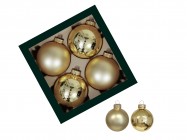 Шары из стекла 10 см/4 шт 502515 купить в Минске – цена оптом и в розницу, характеристики | floradecor.by - фото