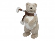 Фигура новогодняя Белый медведь 36 см 291407 купить в Минске – цена оптом и в розницу, характеристики | floradecor.by - фото