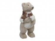 Фигура новогодняя Белый медведь 55 см 291409 купить в Минске – цена оптом и в розницу, характеристики | floradecor.by - фото