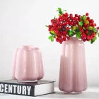 Ваза стеклянная D15 * H15,5 см, 1 шт., розовый купить в Минске – цена оптом и в розницу, характеристики | floradecor.by - фото