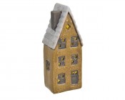 CANEA Домик новогодний 17 см LED подсветка 314CAN45493BL_YL купить в Минске – цена оптом и в розницу, характеристики | floradecor.by - фото
