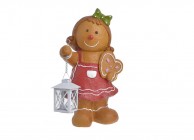 CANEA Фигура Пряничная Девочка с фонарём новогодняя 35 см 208CAN34129_MIX 2 купить в Минске – цена оптом и в розницу, характеристики | floradecor.by - фото