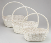 Набор корзин плетеных (ива) 55/46/37 см 3 шт. 4640108/832903 купить в Минске – цена оптом и в розницу, характеристики | floradecor.by - фото