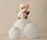 Ваза керамическая декоративная 19,5*4,5*H18, 1 шт., белый 4630270/065063 купить в Минске – цена оптом и в розницу, характеристики | floradecor.by - фото