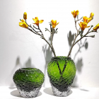 Ваза стеклянная D18,5 * H24,5, 1 шт., зеленый 4630270/072535 купить в Минске – цена оптом и в розницу, характеристики | floradecor.by - фото