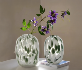 Ваза стеклянная D17 * H25 см, 1 шт., молочный/оливковый 4630270/072948 купить в Минске – цена оптом и в розницу, характеристики | floradecor.by - фото