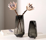 Ваза стеклянная D12 * H23 см, 1 шт., серый 4630270/073006 купить в Минске – цена оптом и в розницу, характеристики | floradecor.by - фото