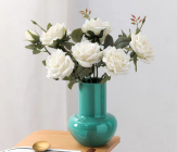 Ваза стеклянная D13,5 * H17,9 см, 1 шт., изумрудный 4630270/074881 купить в Минске – цена оптом и в розницу, характеристики | floradecor.by - фото