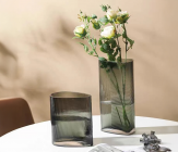 Ваза стеклянная D16,5 * H20, 1 шт., серый 4630270/060723 купить в Минске – цена оптом и в розницу, характеристики | floradecor.by - фото