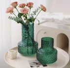 Ваза стеклянная D16 * H17,5 см, 1 шт., зеленый  4630270/038326 купить в Минске – цена оптом и в розницу, характеристики | floradecor.by - фото