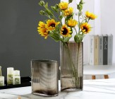 Ваза стеклянная 16,5*16,5*20 см, 1 шт., коричневый 4630270/038869 купить в Минске – цена оптом и в розницу, характеристики | floradecor.by - фото