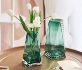 Ваза стеклянная D11 * H25 см, 1 шт., зеленый 4630270/060037 купить в Минске – цена оптом и в розницу, характеристики | floradecor.by - фото