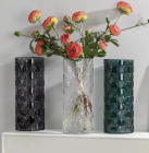 Ваза стеклянная D12*28,5 см, 1 шт., изумрудный 4630270/063441 купить в Минске – цена оптом и в розницу, характеристики | floradecor.by - фото