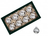 Шары из стекла 8 см/8 шт 501014 купить в Минске – цена оптом и в розницу, характеристики | floradecor.by - фото