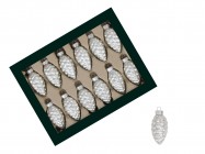 Шишки из стекла 6 см/12 шт 501122 купить в Минске – цена оптом и в розницу, характеристики | floradecor.by - фото