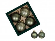 Шары из стекла 10 см/4 шт 503015 купить в Минске – цена оптом и в розницу, характеристики | floradecor.by - фото