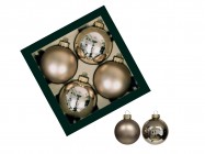 Шары из стекла 10 см/4 шт 505015 купить в Минске – цена оптом и в розницу, характеристики | floradecor.by - фото