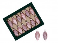 Шишки из стекла 6 см/12 шт 505122 купить в Минске – цена оптом и в розницу, характеристики | floradecor.by - фото