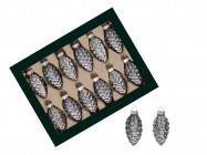 Шишки из стекла 6 см/12 шт 505222 купить в Минске – цена оптом и в розницу, характеристики | floradecor.by - фото