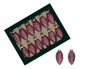 Шишки из стекла 6 см/12 шт 505322 купить в Минске – цена оптом и в розницу, характеристики | floradecor.by - фото