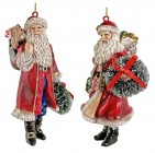 SHISHI Елочная игрушка Дед Мороз 9 см 70366 купить в Минске – цена оптом и в розницу, характеристики | floradecor.by - фото