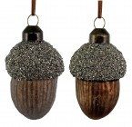 SHISHI Елочная игрушка Желудь стеклянный 7 см 72375 купить в Минске – цена оптом и в розницу, характеристики | floradecor.by - фото