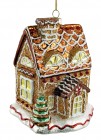 SHISHI Елочная игрушка пряничный домик стеклянный 12 см 73733 купить в Минске – цена оптом и в розницу, характеристики | floradecor.by - фото