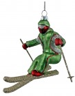 SHISHI Елочная игрушка Лыжник стеклянный 14 см 73828 купить в Минске – цена оптом и в розницу, характеристики | floradecor.by - фото